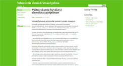 Desktop Screenshot of demokratiaohjelma.vihreat.fi