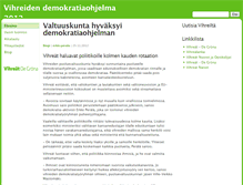 Tablet Screenshot of demokratiaohjelma.vihreat.fi